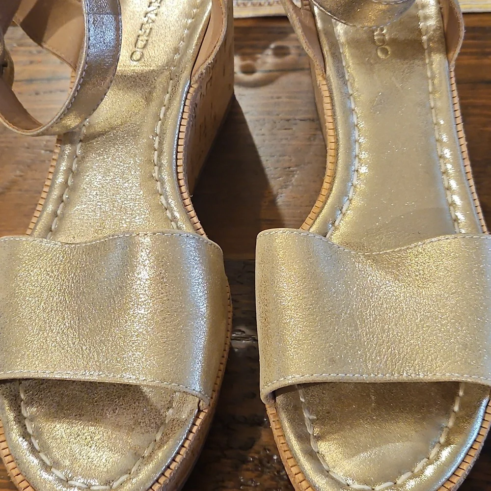 Bernardo Metallic Gold Sandals Worn Once